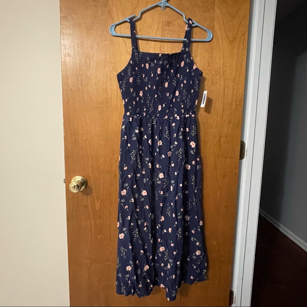 NWT Women’s Fit & Flare Poplin Smocked Dress Sz Small